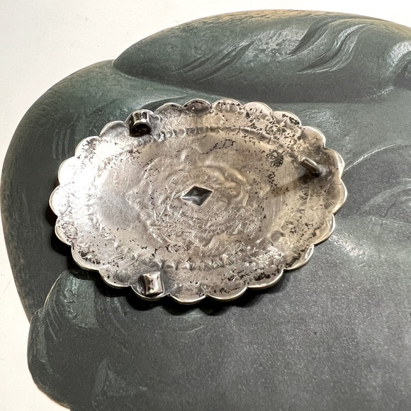 Southwest DA Harris Santa Fe Sterling Concho Belt Buckle - Picture 11 of 13